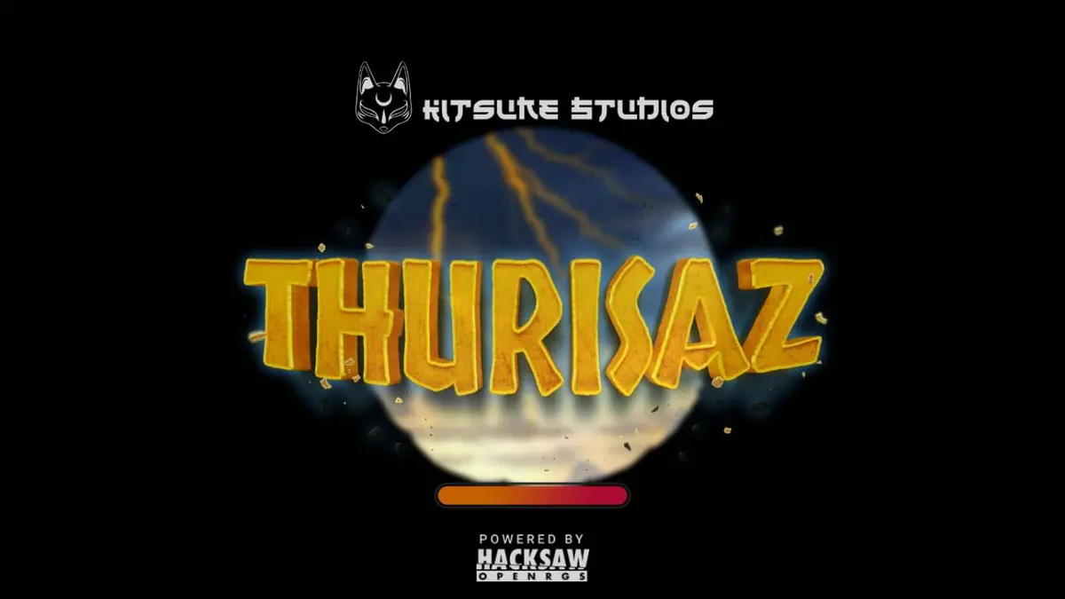 Thurisaz slot game interface featuring Viking warriors and rune symbols